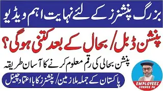 How to Calculate Pesion After Restoration of Pension | Employees Corner PK