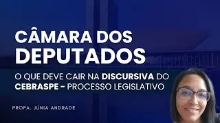 Câmara dos Deputados: o que deve cair na discursiva do Cebraspe - Processo Legislativo