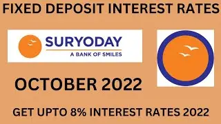 Suryoday Small finance bank fixed deposit interest rates||Get upto 8% interest rates||October 2022
