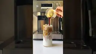 Iced Caramel Macchiato, made at home with the Gevi Espresso Machine. #coffee #coffeelover