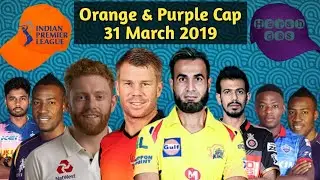 IPL 2019, Orange Cap, Purple Cap till 31 March 2019 By- Harsh Das
