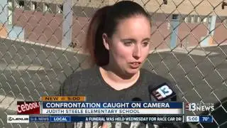 Confrontation in front of school over parking