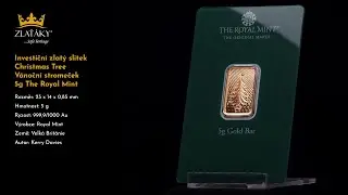 5g The Royal Mint - Christmas Tree/V&aacute;nočn&iacute; stromeček Investičn&iacute; zlat&yacute; slitek