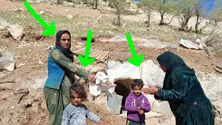 Grandma and her daily life, picking grass, reaching the garden, and her son with kindness❤️🌹
