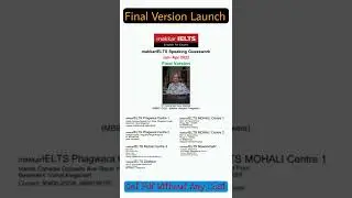 Makkar Speaking Pdf Jan - Apr 2022 Final Version Launch #shorts #ytshorts #ielts