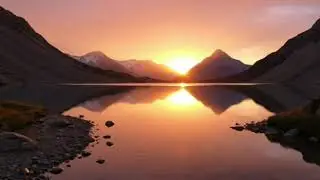 Deep Relaxation & Stress Relief !! Ultra-Realistic Mountain Sunset 🌄  Cinematic Drone 