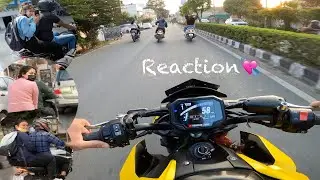 Cute Girl and Market reaction on kawasaki Z900 | part 5 #cutegirlreaction #z900 #girlsreactions