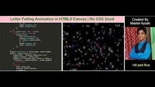 Letter Falling Animation in HTML5 Canvas | No CSS Used! Only JavaScript | Learn Canvas Basics