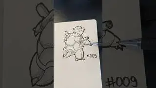 Drawing Blastoise from Pok&eacute;mon #009 I Draw the Pok&eacute;dex #pokemon #drawing #art #sketch