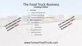 Forever Food Trucks: Creating A Menu