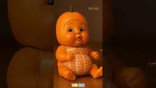 CUTE ✨ BABY|| ORANGE AI BABY 👶 #baby #eating #orange #babyeating #shorts #vasunani