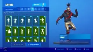 red Strike Skin showcase with Leaked emotes