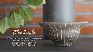 Come realizzare ciotola in argilla e come decorarla con la tecnica Mishima #ceramic #clayvideo