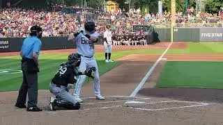 Eguy Rosario of the El Paso Chihuahuas makes a great play at third base vs. Salt Lake Bees
