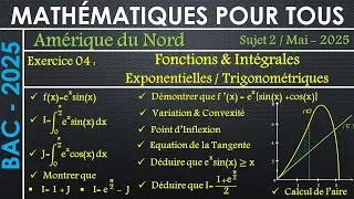Bac 2025 - Amérique du Nord - EX0 4 - Fonctions & Intégrales