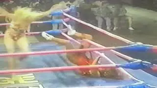 FINAL 1on1 Match Vicky Victory Cheerleader vs. Godiva British Bombshell GLOW POWW ladies wrestling