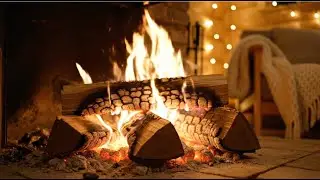 Cozy Fireplace Crackling | 1 Hour | Calm Indoor Ambience | No Music