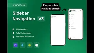 FlutterFlow Sidebar Navigation 📱💻 Responsive Rail + Drawer 🧭 #flutterflow #sidebar #navigation
