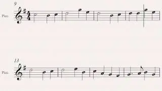 The Wassail Song Sheet Music: (20 Easy Christmas Carols For Beginners Piccolo - Book 1)