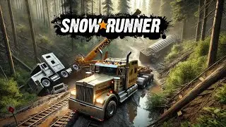 Спасательная бригада Western Star HEAVY DUTY Crane Rescue устраняет огромный затор из грузовиков в SnowRunner