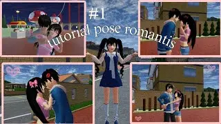 tutorial pose romantis #1|empat pose romantis buat kalian!!#sakuraschoolsimulator #tutorial