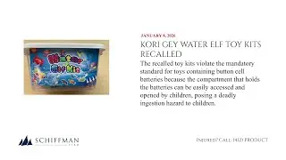 Kori Gey Water Elf Toys Recalled