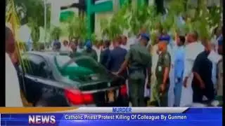 Catholic Priests protest killing of colleague by gunmen