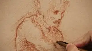 Red chalk figure drawing techniques of the masters (Andrea del Sarto)