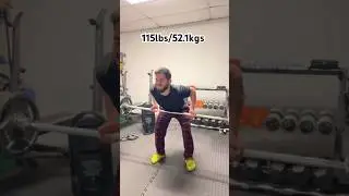 115 Pounds Barbell Rows Intense Workout