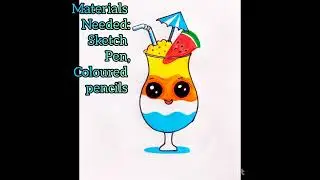 How To Draw a Tropical Drink| EASY Step by Step Drawing, Painting & Coloring For Kids and Toddlers