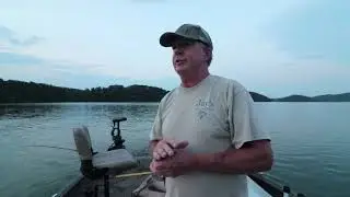 Hybrid bass fishing on Cherokee Lake in East Tennessee with fishing guide Jay Girardot