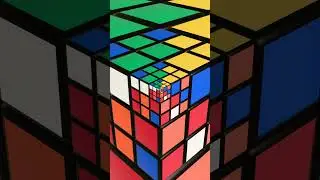 🌀 Infinite Zoom Rubik&rsquo;s Cube Loop | Satisfying 3D Animation ✨