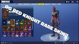 RARE FORTNITE ACCOUNT SHOWCASE ONE OF THE RAREST SKINS!!!!! RED KNIGHT!!!!
