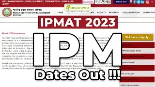 IIM ROHTAK - IPMAT 2023 | BBA IPM | Exam Dates Out ! | Form Filling ! | Latest Update | Must Watch