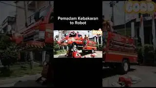 Pemadam kebakaran to Robot #optimusprime #transformers #ai