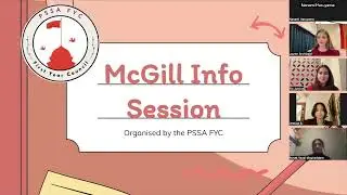 The PSSA FYC Presents: McGill Info Session