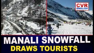 &ldquo;Manali Blanketed in Fresh Snowfall; Tourists Throng Mall Road to Enjoy Winter Wonderland Spectacle.