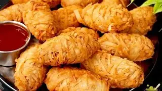 Aloo Veg Roll Iftar Special Thread Samosa | Ramadan Recipes|