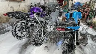LAVEI AS MOTOS PARA O NATAL SEM TRASEIRA NO DIRETÃO JÁ NO PREPARATIVOS 