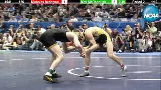 125 - Matt McDonough (Iowa) vs  Nicholas Bedelyon (Kent State) - 2012 NCAA Wrestling Semi-Finals