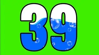 Wave style Countdown 10s, 20s, 30s, 60s green screen| Magic green screen