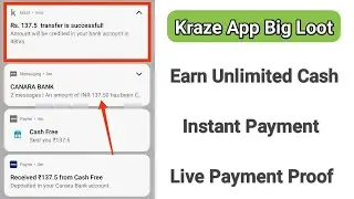Kraze App | Best Earning App | Kraze App Live payment proof | Instant payment | Kraze App withdraw