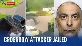 Police officer describes moment he was shot with crossbow - as attacker jailed