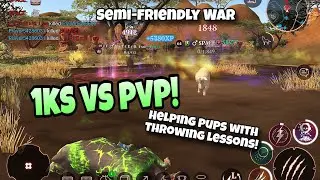 The wolf - 1k vs PvP || teaching starters my fastest moves! || semi-friendly WAR