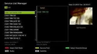 Favorites in GEOSATpro HDVR3500