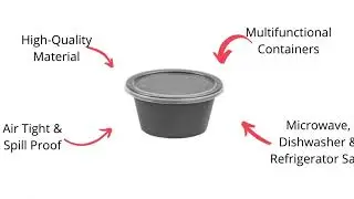 50 ML Black Round Container | Reusable Plastic | Casatoli