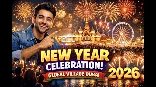 Global Village Dubai New Year Celebration 2026 | Fireworks & Full Drone Shot #globalvillage #newyear