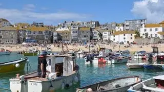 St Ives fishermen's beginning of the season. St Ives, Cornwall
