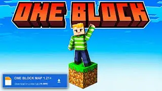MCPE One Block survival Map Download 1.21+ | MCPE 1.21+