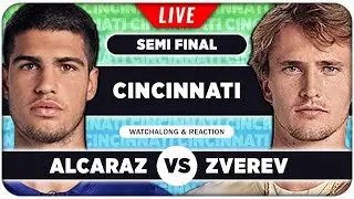 ALCARAZ vs ZVEREV &bull; ATP Cincinnati 2025 SF &bull; LIVE Tennis Watchalong